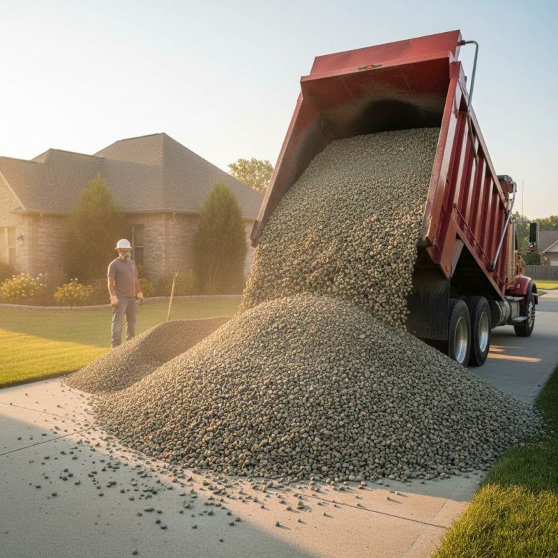 Pea Gravel Delivery detail